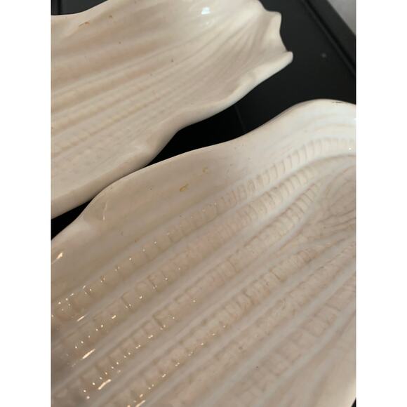 Corn Holders Stoneware Vintage Set of 4 White - Picture 6 of 8